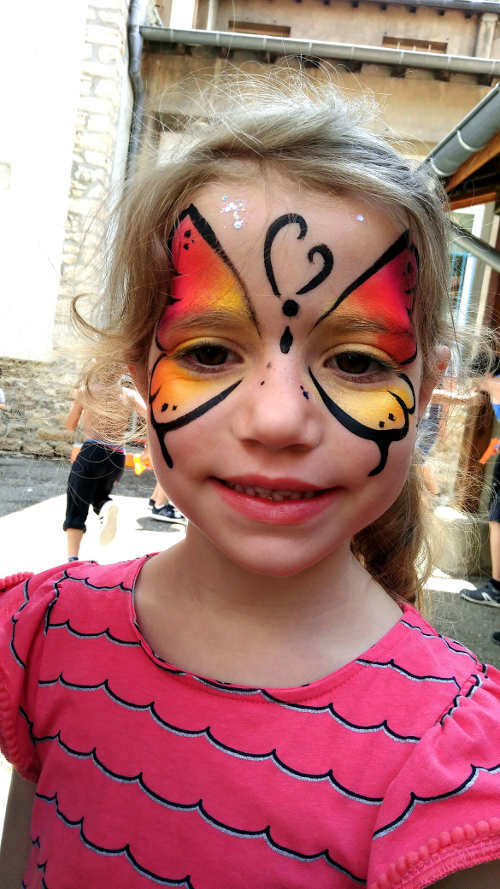facepainting animation maquillage enfants Ecully Lyon papillon butterfly -  Ma peau en couleur