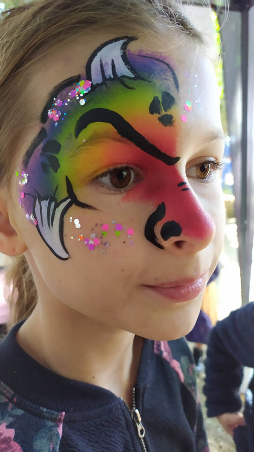 facepainting animation maquillage enfants Ecully Lyon licorne