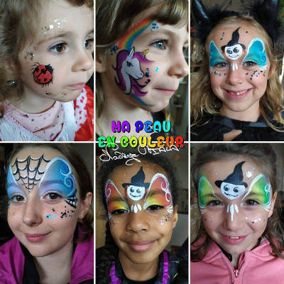 facepainting animation maquillage enfants Ecully Lyon elsa reine des neiges  - Ma peau en couleur